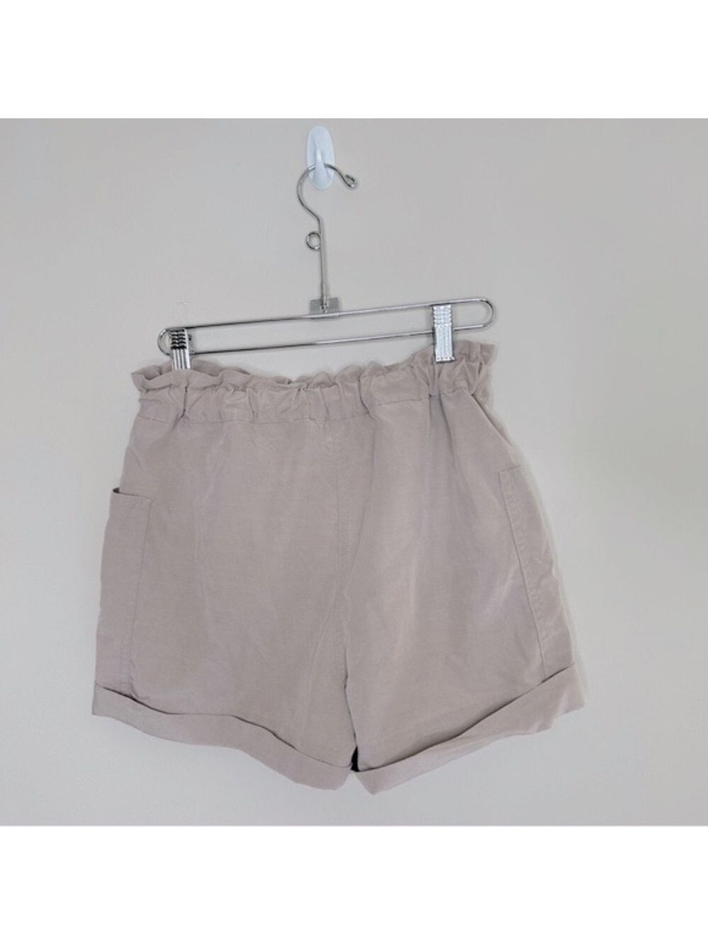 Wilfred Free Jessica Shorts XS Concrete Tan Pullon Lightweight Lyocell Pockets - Picture 4 of 8